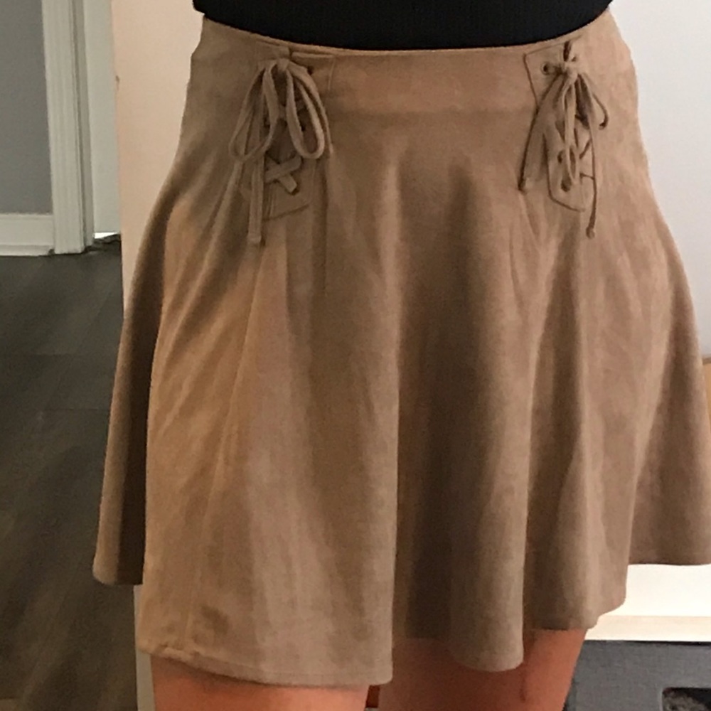 Suede skirt